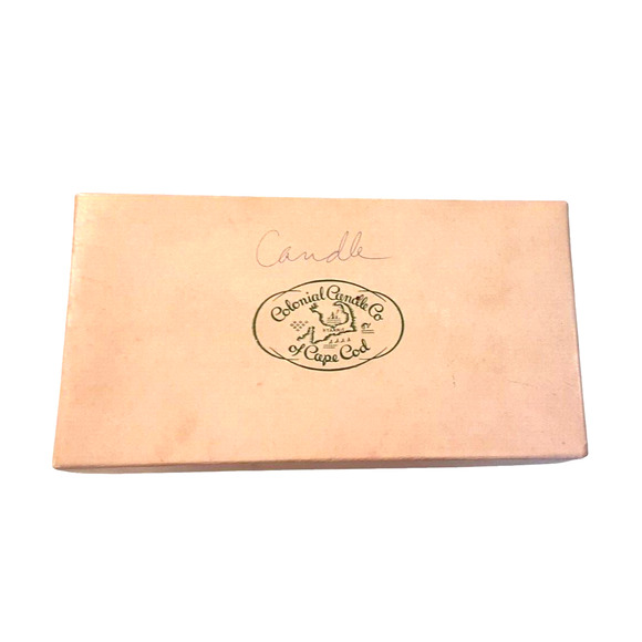 Colonial Candle Co. of Cape Cod White w/Gold Glitter Tree Candle #615D Vtg. 6.5" - Picture 3 of 8